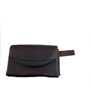 A New Day Black Leather Fanny Pack